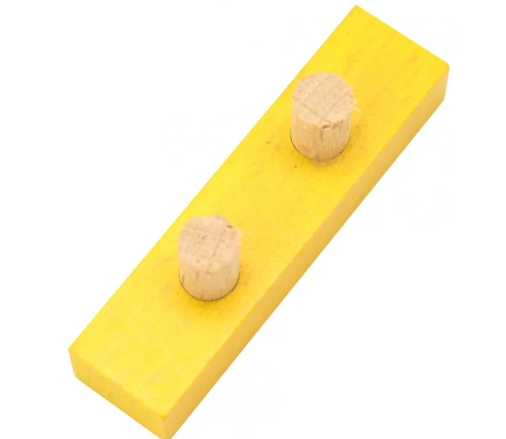 Tout Pour le Jeu Bûchette jaune avec 2 tiges 8x12x48 mm pions en bois pour jeu