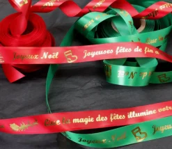 Enfant Tout Pour le Jeu Bobine ruban satin 12.5 m de ruban spécial Noël - largeur 1,5 cm