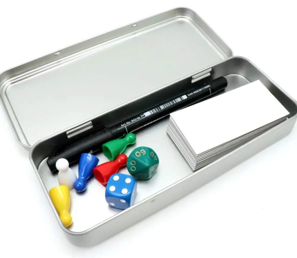 Tout Pour le Jeu Boite à crayons étui métal avec couvercle 180 x 77 x 22 mm