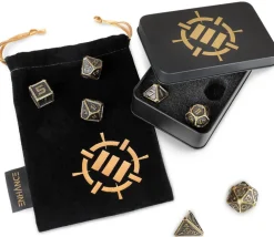 Tout Pour le Jeu Boite 7 dés multi-face métal jeux de rôles ENHANCE
