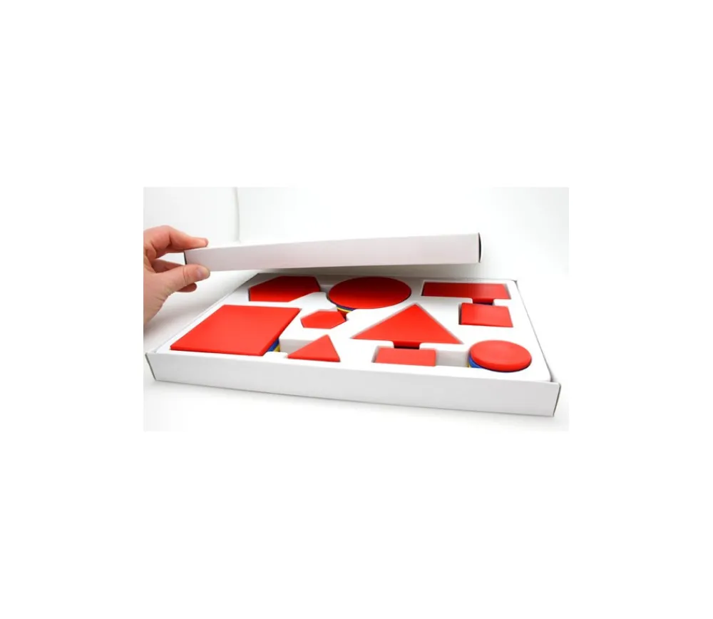 Tout Pour le Jeu Boite 60 formes géométriques à plat épaisseur, taille et couleur. 4 attributs