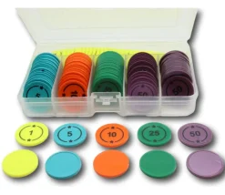 Tout Pour le Jeu Boite 120 jetons numérotés de 1 à 50 pour jeux