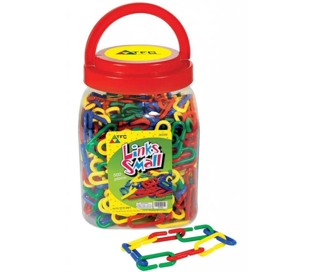 Tout Pour le Jeu Boite 500 mini liens plastiques colorés 4 x 1.7 cm