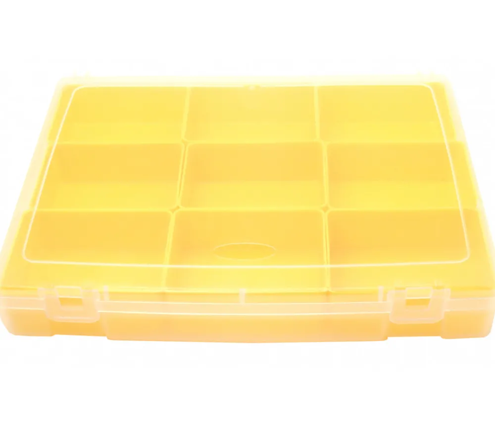 Tout Pour le Jeu Boite A4 avec 9 bacs jaunes vides de 325 x 255 x H 52 mm