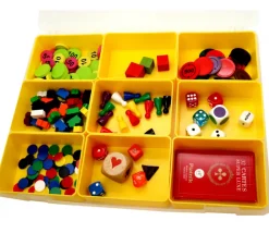 Tout Pour le Jeu Boite A4 avec 9 bacs jaunes vides de 325 x 255 x H 52 mm