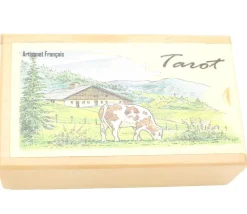 Tout Pour le Jeu Boite bois 13.3 x 7.9 x 4.1 cm pour jeu tarot décoré motif vide