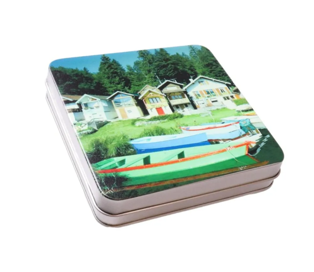 Tout Pour le Jeu Boite métal carrée personnalisée avec votre image