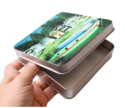 Tout Pour le Jeu Boite métal carrée personnalisée avec votre image