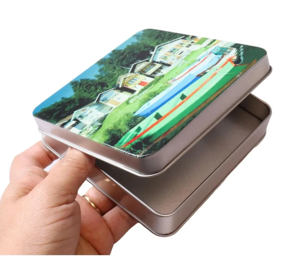 Tout Pour le Jeu Boite métal carrée personnalisée avec votre image