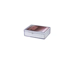 Tout Pour le Jeu Boite plastique cristal 50 à 65 cartes à jouer - transparente vide