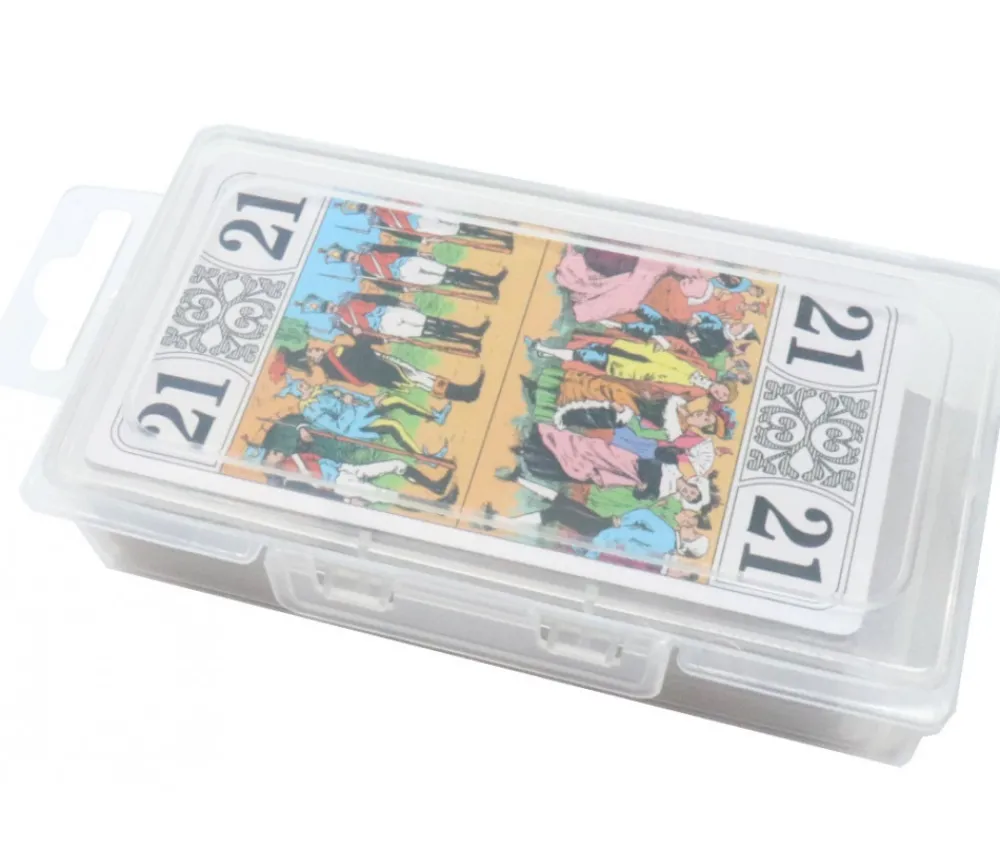 Tout Pour le Jeu Boite Tarot 130x70x30 mm vide plastique clips transparente