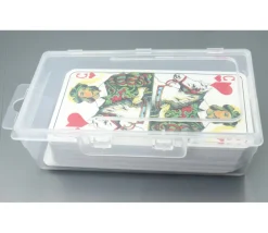 Tout Pour le Jeu Boite 130x76x42 mm vide plastique (format tarot) clips transparente