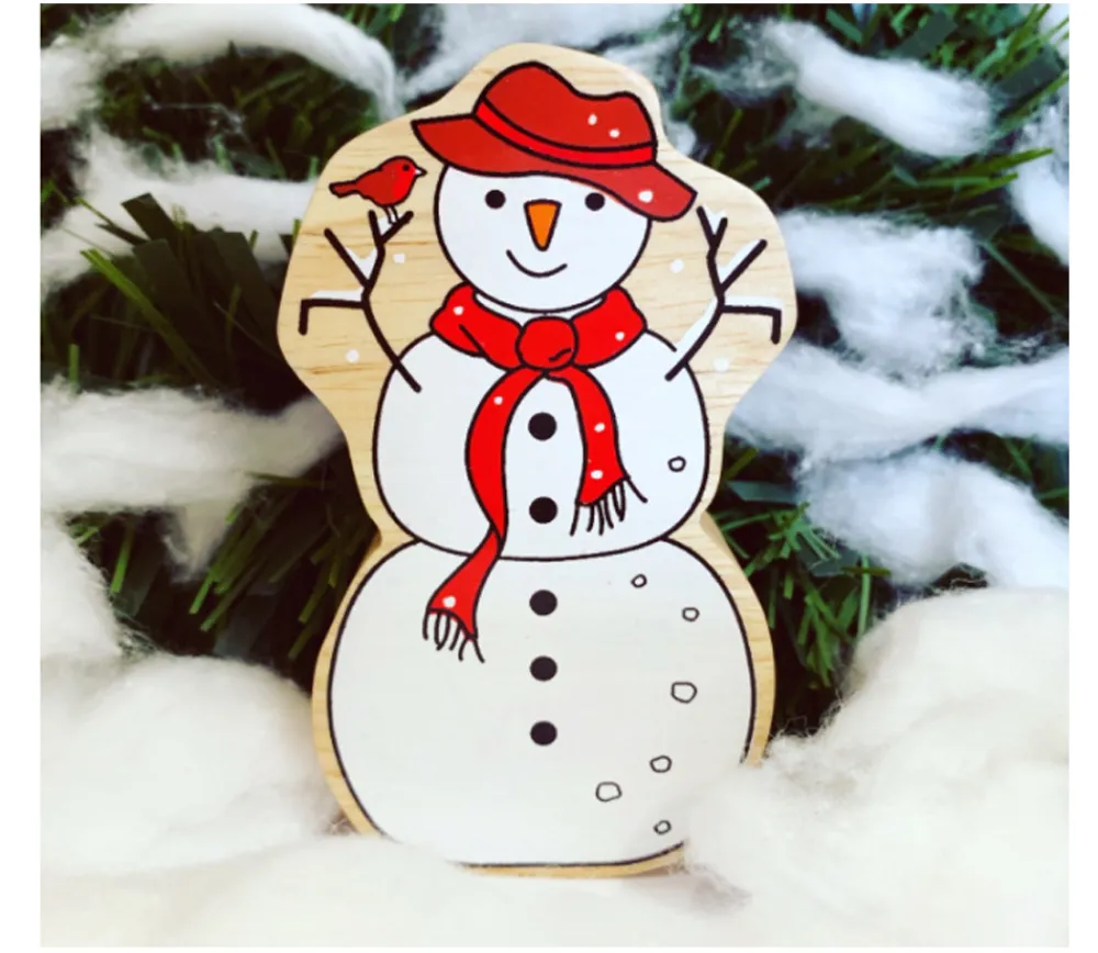Tout Pour le Jeu Bonhomme de neige en bois 100 x 58 x 25 mm personnage