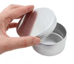 Tout Pour le Jeu Boîte ronde Ø 9.3 cm aluminium avec couvercle à vis