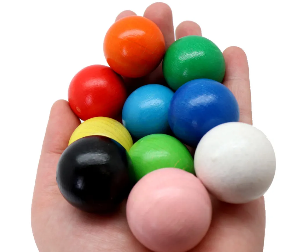 Tout Pour le Jeu Boule 3 cm couleur bleu clair en bois - bille hêtre diamètre 30 mm