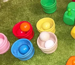 Tout Pour le Jeu Boule 3 cm couleur bleu clair en bois - bille hêtre diamètre 30 mm