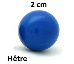 Tout Pour le Jeu Boule 2 cm couleur bleue en bois - bille hêtre diamètre 20 mm