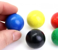 Tout Pour le Jeu Boule 2.5 cm couleur bleue en bois - bille hêtre diamètre 25 mm