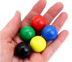 Tout Pour le Jeu Boule 2.5 cm couleur jaune en bois - bille hêtre diamètre 25 mm