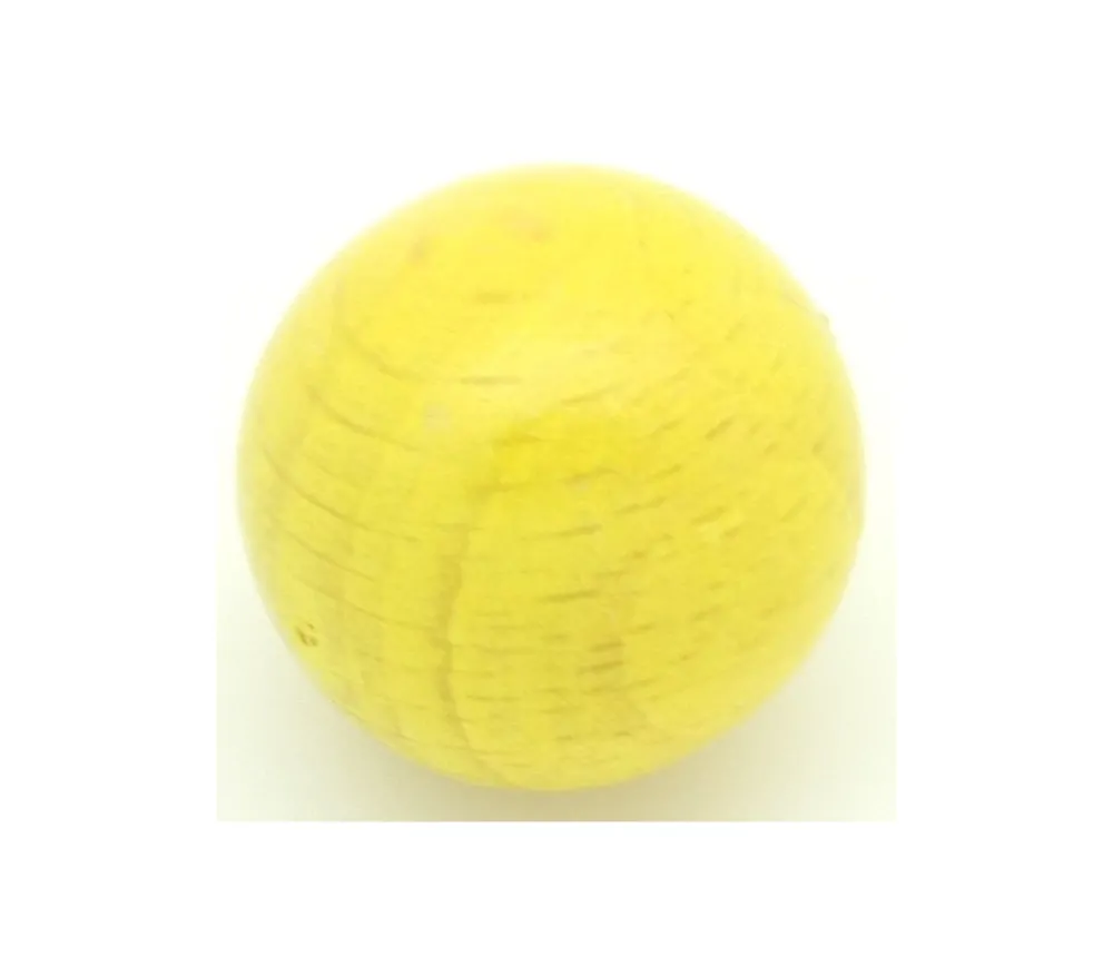 Tout Pour le Jeu Boule 4 cm couleur jaune en bois - bille hêtre diamètre 40 mm