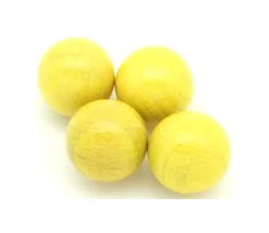 Tout Pour le Jeu Boule 4 cm couleur jaune en bois - bille hêtre diamètre 40 mm