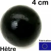 Tout Pour le Jeu Boule 4 cm couleur noire en bois - bille hêtre diamètre 40 mm