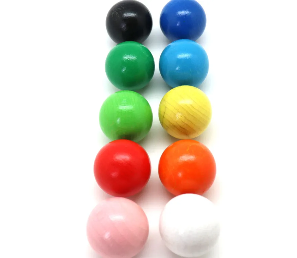 Tout Pour le Jeu Boule 3 cm couleur orange en bois - bille hêtre diamètre 30 mm