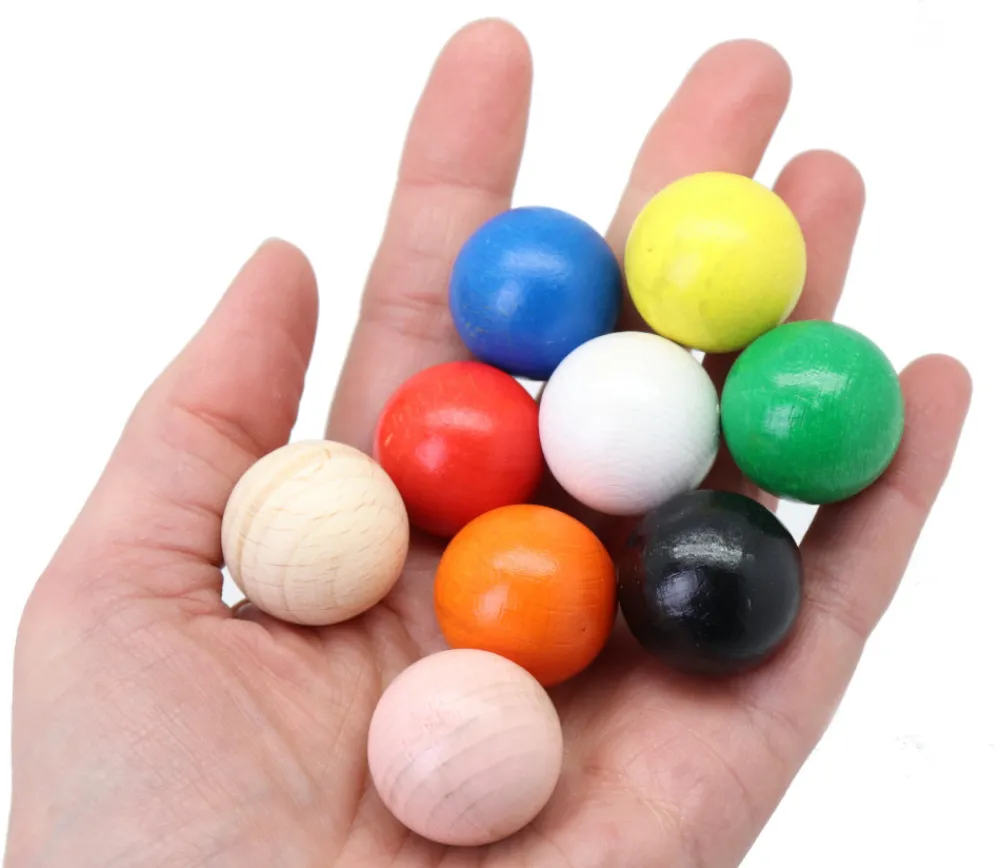 Tout Pour le Jeu Boule 2.5 cm couleur rose en bois - bille hêtre diamètre 25 mm