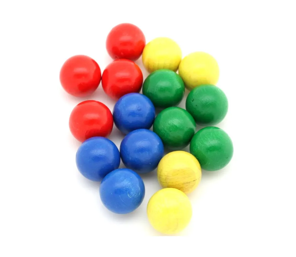 Tout Pour le Jeu Boule 2 cm couleur rouge en bois - bille hêtre diamètre 20 mm