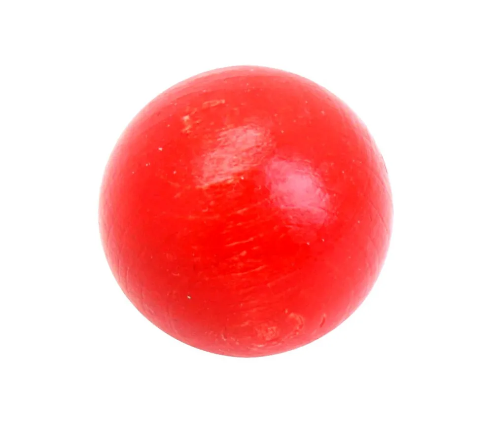 Tout Pour le Jeu Boule 4 cm couleur rouge en bois - grosse bille hêtre diamètre 40 mm
