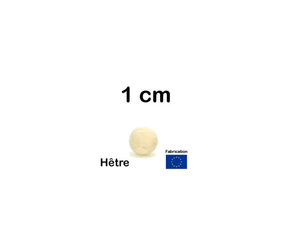 Tout Pour le Jeu Boule 1 cm en bois - bille hêtre diamètre 10 mm