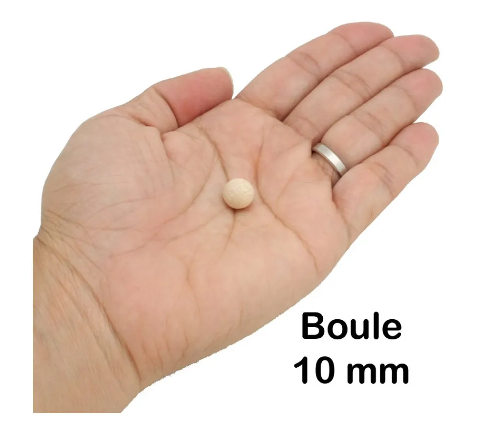 Tout Pour le Jeu Boule 1 cm en bois - bille hêtre diamètre 10 mm