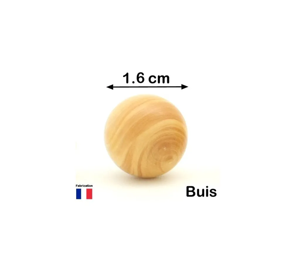 Tout Pour le Jeu Boule 1.6 cm en bois - bille buis diamètre 16 mm