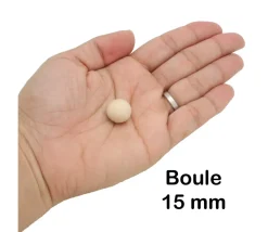Tout Pour le Jeu Boule 1.5 cm en bois - bille hêtre diamètre 15 mm