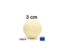 Tout Pour le Jeu Boule 3 cm en bois - bille hêtre diamètre 30 mm