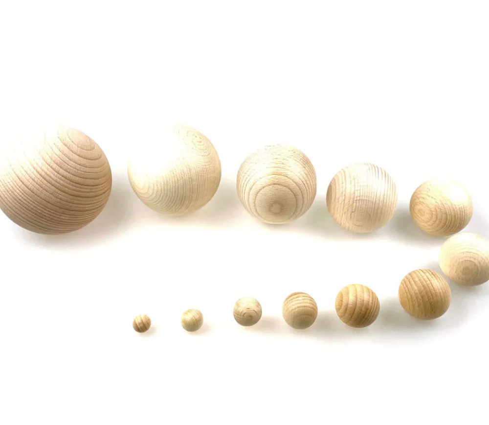 Tout Pour le Jeu Boule 8 cm en bois - grosse boule hêtre diamètre 80 mm
