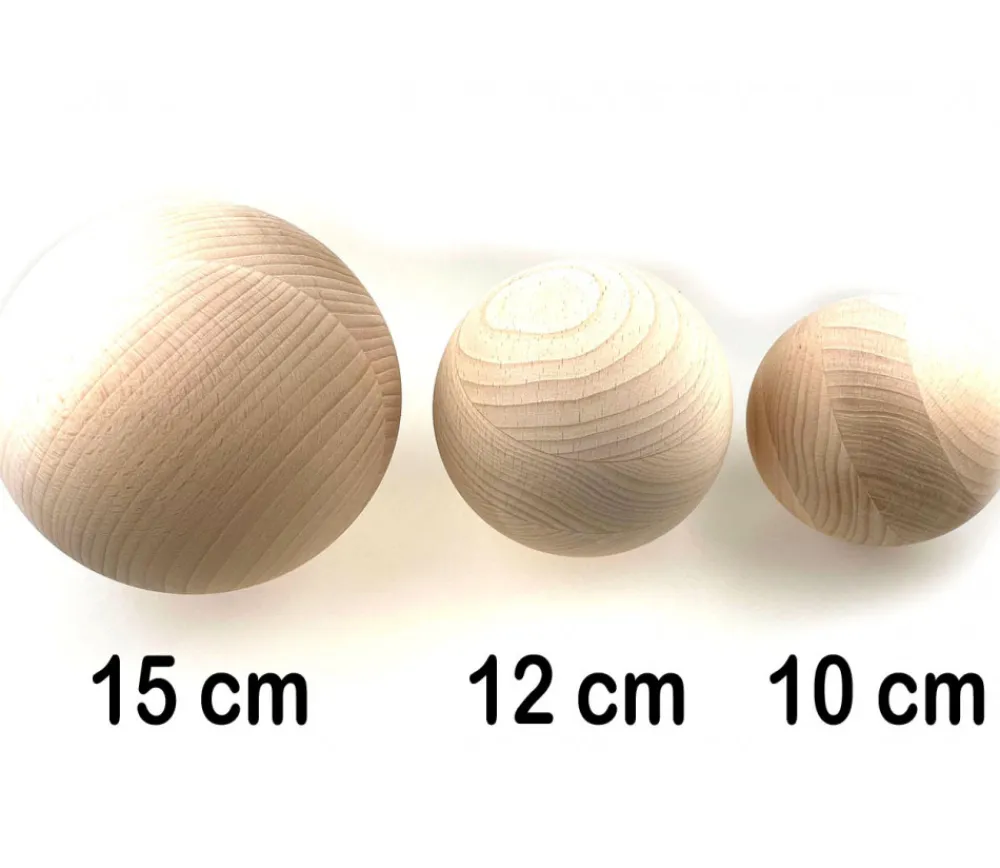 Tout Pour le Jeu Boule 15 cm en bois - grosse boule hêtre diamètre 150 mm