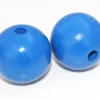 Tout Pour le Jeu Boule percée 3 cm couleur bleue en bois - grosse perle hêtre diamètre 30 mm trou 6 mm
