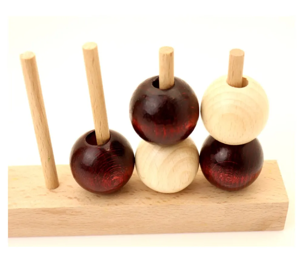 Tout Pour le Jeu Boule percée 3 cm couleur marron en bois - Perle trouée macramé diamètre 30 mm trou 10 mm