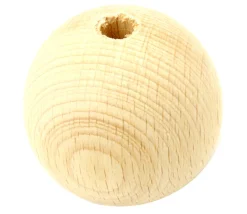 Tout Pour le Jeu Boule percée 5 cm en bois - grosse perle trou 8 mm