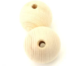 Tout Pour le Jeu Boule percée 5 cm en bois - grosse perle trou 8 mm