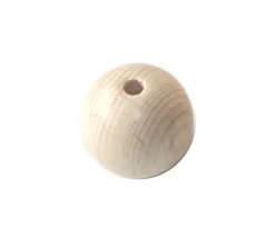 Tout Pour le Jeu Boule percée 4 cm en bois - grosse perle trouée hêtre diamètre 40 mm trou 8 mm