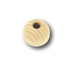 Tout Pour le Jeu Boule percée 2.5 cm en bois - perle hêtre Ø 25 mm trou de 6 mm