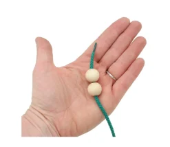 Tout Pour le Jeu Boule percée 1.5 cm en bois - perle trouée hêtre diamètre 15 mm trou de 4 mm