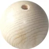Tout Pour le Jeu Boule percée 8 cm en bois - grosse perle trouée hêtre diamètre 80 mm trou 10 mm
