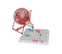 Tout Pour le Jeu Boulier de loto sphère 16.5 cm + 90 boules + plateau de tirage