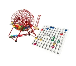 Tout Pour le Jeu Boulier de loto sphère 16.5 cm + 90 boules + plateau de tirage