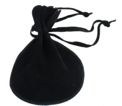 Tout Pour le Jeu Bourse petit Sac en daim noir 10x12 cm
