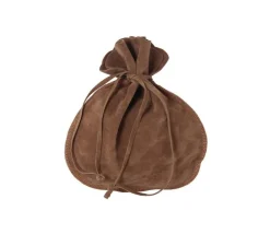 Tout Pour le Jeu Bourse sac 17 x 18 cm daim marron clair