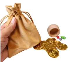 Tout Pour le Jeu Bourse sac 11 x 15 cm velours ultra épais beige vide